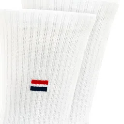 NAVYSPORT Men Pack Of 3 White & Grey Colourblocked Calf-Length Socks image 3