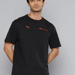 PUMA Motorsport Typography Printed Drop-Shoulder Sleeves Pure Cotton T-shirt image 3