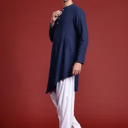 Anouk Tyohaar Collection Pure Cotton Pleated Asymmetric Kurta image 3