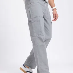 glitchez Men Classic Cool Straight Fit Cargo Jeans image 2