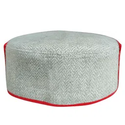 Vastraa Fusion Unisex Blue & Red Embroidered Himachali Kullu Ascot Cap image 3