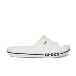 Crocs Unisex White Solid Slip-On Flip Flops image 2