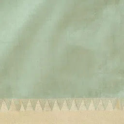 KALINI Green & Golden Solid Woven Design Saree image 5