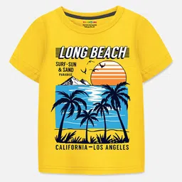 YK X Trampoline Boys Typography 5 Printed T-shirt image 3