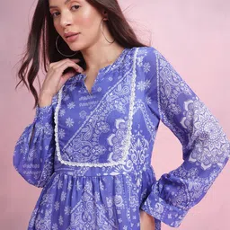 DressBerry Ethnic Motifs Print A-Line Dress image 3