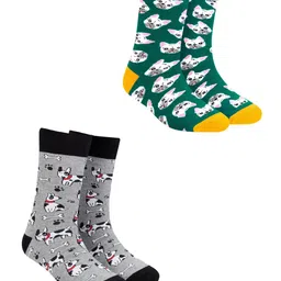 Dynamocks Unisex Pack Of 6 Patterned Sustainable Calf-Length Socks image 2