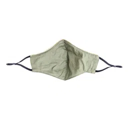 Ariana Pack Of 2 Green & Yellow Intricate Floral Embroidered Reusable Cloth Face Masks image 3