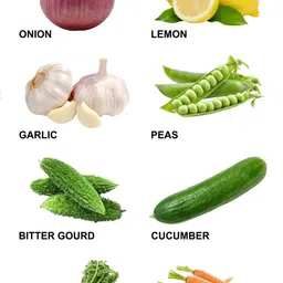 rawpockets Multicoloured Vegetables Names Wall Stickers image 2