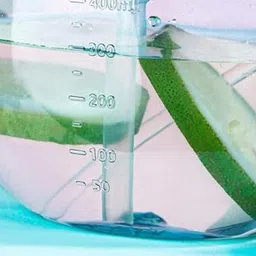 YK Blue Soft Silicone Straw & Adjustable Strap Water Bottle 450ml image 2