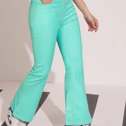 DOLCE CRUDO Downtown Mirage Women Bootcut High-Rise Colored Denim Jeans image 5