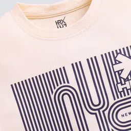 HRX by Hrithik Roshan Boys Brand Logo Printed Rapid Dry T-shirt image 3