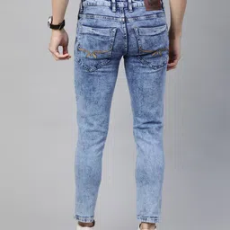 Roadster Men Blue Skinny Fit Light Fade Stretchable Jeans image 3