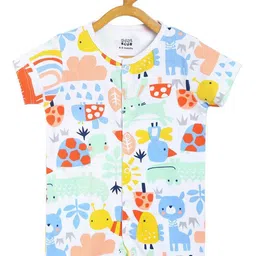 MINI KLUB Infant Boys Pack Of 2 Printed Pure Cotton Rompers image 3
