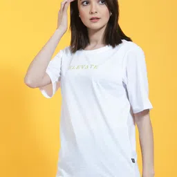 Rigo Printed Drop-Shoulder Sleeves Oversized Cotton T-shirt image 3