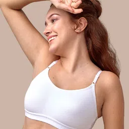 LUX VENUS Pack of 2 Full Coverage Non Padded Cotton Workout Bra-All Day Comfort image 4