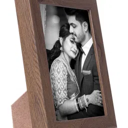 Golden Peacock Brown Solid Table-Top Wooden Photo Frame image 3