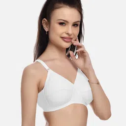 FIMS White & Red Pack of 2 Cotton Blend Non-Padded Bras MTR_Cross_Bra_WhiteRed_B image 2