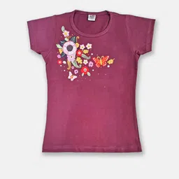 Here&Now X Game Begins Girls Set of 3 Assorted Printed Pure Cotton T-shirts image 5