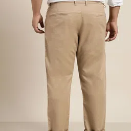 SOJANYA PLUS Men Beige Smart Regular Fit Chino Trousers image 4