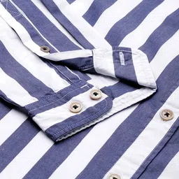 Mr Bowerbird Men Premium Slim Fit Striped Casual Shirt image 3