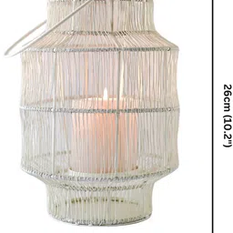 BEHOMA White Vintage Hanging Miami Candle Holder Lanterns image 2