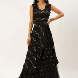 Ethnovog Layered Maxi Dress with Detachable Cancan image 5
