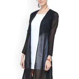 SCORPIUS Women Pack of 2 Black Solid Open Front Shrugs image 5