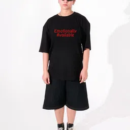 TheBTclub Unisex Oversized Typography Printed Drop-Shoulder Sleeves Pure Cotton T-Shirt image 3