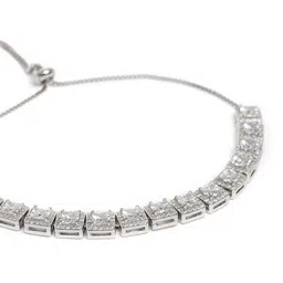 GIVA 925 Sterling Silver Rhodium Plated Adjustable Goriye Bracelet image 2