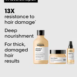 LOreal Professionnel Set of SerieExpert Absolut Repair Shampoo+Mask+Serum with Gold Quinoa image 2