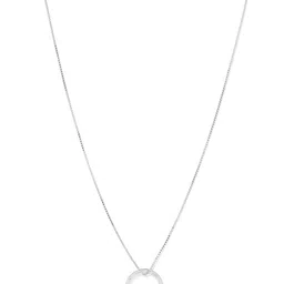 Carlton London Silver-Toned Rhodium-Plated Pendant with Chain image 4