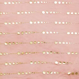 Ethnovog PinkGold-Toned Cotton Blend Printed Saree With Blouse image 3