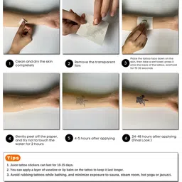 LICK Matte Finish Realistic Semi Temporary Body Tattoo image 2