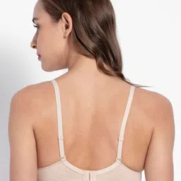 Jockey Off-White Solid Wired Full Coverage T-shirt Bra 1245-0105 image 2