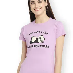 Fabflee Women Multicoloured 3 Printed Applique T-shirt image 5