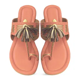 Aprajita Toor Women Ethnic One Toe Flats with Tassels image 2