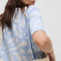 Marks & Spencer Women Abstract Printed Relaxed Fit T-shirt image 2