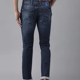 VAN HEUSEN DENIM LABS Men Blue Slim Fit Light Fade Stretchable Casual Jeans image 4