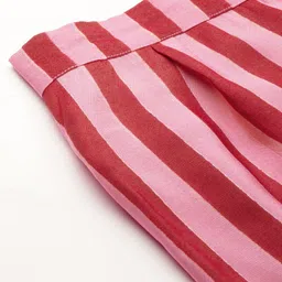 KALINI Floral Printed Regular Chanderi Cotton Kurta with Trousers image 3