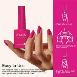 CANNI UV LED Soak Off Hema Free Nail Gel Polish 9ml - 9045 image 4