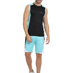 FTX Pack Of 4 Colourblocked Round Neck Gym Vests 709-3_709-4_709-12_709-15-S image 3