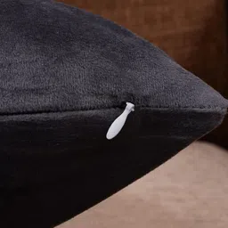 HOMEMONDE Grey Set of 2 Velvet Square Cushion Covers image 3