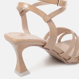 AXIUM Striped Party Slim Heeled Sandals with Buckles image 4