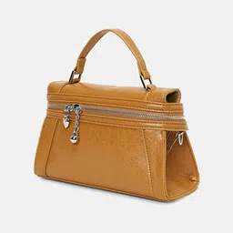 HAUTE SAUCE by Campus Sutra Leather Structured Sling Bag image 2