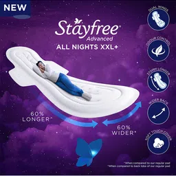 Stayfree Advanced All Nights Soft Touch XXL+ Sanitary Napkins - 16 Units image 2