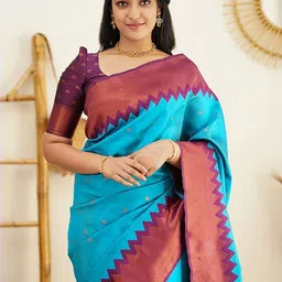 bigben textile Woven Design Zari Banarasi Saree image 3