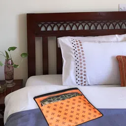 prettykrafts Set Of 12 Orange & Top Transparent Solid Single Packing Saree Cover Organizer image 5