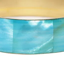 RICHEERA Turquoise Blue Gold-Plated Iridescent Effect Bangle image 4