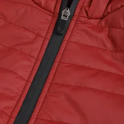 Gini and Jony Boys Maroon Solid Padded Jacket image 5