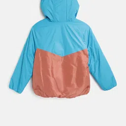 Cherry Crumble Boys Blue & Orange Colourblocked Reversible Jacket image 3